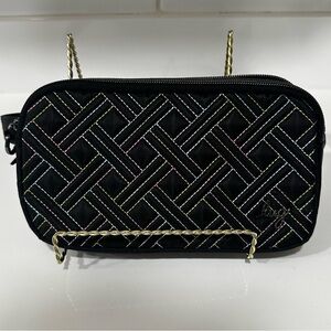 Lug Coupe XL Convertible Crossbody/Belt Bag Black w/Rainbow stitching. Like New!